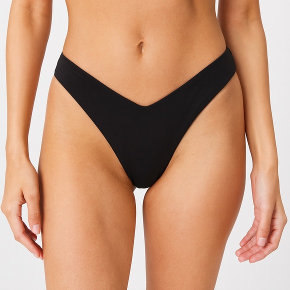 NEW Mara Hoffman Cece Bikini Bottom in Black Size XS - Picture 1 of 5